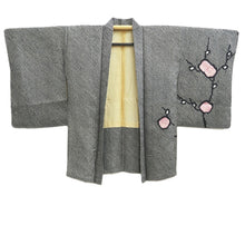 Load image into Gallery viewer, Haori Jacket Vintage(1950-1980) Black Full Shibori Ume Branch Silk #10830E2
