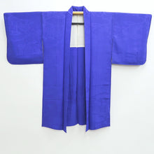 Load image into Gallery viewer, Haori Jacket Vintage(1920-1950) Blue Rinzu Long Silk #9631J1

