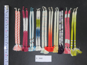 S#5442 Silk Haori Himo Flat Braid 10pcs Bundle Pack