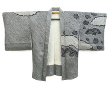 Load image into Gallery viewer, Haori Jacket Black Full Shibori Pine Tree Silk #10709D2
