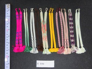S#5162 Silk Haori Himo Flat Braid 10pcs Bundle Pack