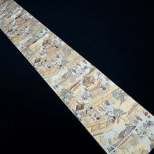 Load image into Gallery viewer, Fukuro Obi White Gold Beige Gion Matsuri Silk BB332V9
