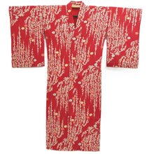 Load image into Gallery viewer, Juban Vintage(1920-1950) Red Shidare Ume Silk #10376F4
