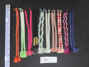 S#5222 Silk Haori Himo Flat Braid 10pcs Bundle Pack