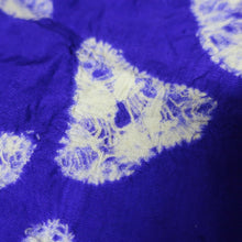 Load image into Gallery viewer, KK1481A2 Silk Kimono Fabric Vintage(Pre-1920) Shibori Blue 75.2x11.8in(191x30cm)
