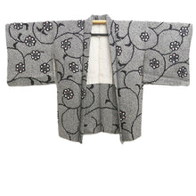 Load image into Gallery viewer, Haori Jacket Black Full Shibori Flower Silk #10699D1
