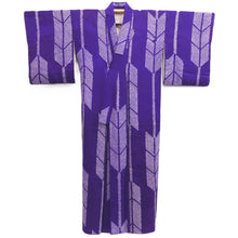 Load image into Gallery viewer, Kimono Vintage(1950-1980) Purple Shibori Yabane Silk #10263E4
