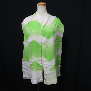 Silk Japanese Obiage Light Green 65.4x11.0in(166x28cm) A#10041