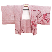 Load image into Gallery viewer, Haori Jacket Vintage(1950-1980) Red Shibori Peony Silk #10579C1
