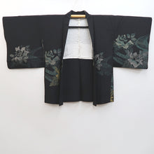 Load image into Gallery viewer, Haori Jacket Vintage(1950-1980) Black Peony Silk #10003C3
