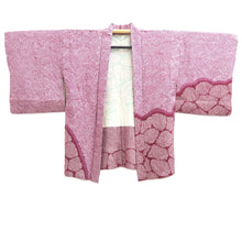 Load image into Gallery viewer, Haori Jacket Vintage(1950-1980) Pale Purple Magenta Full Shibori Wave Silk #10800D5
