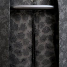 Load image into Gallery viewer, Haori Jacket Vintage(1950-1980) Black Sheer Botanical Silk #10890E4
