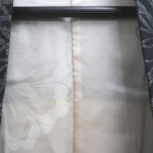Haori Jacket Vintage(1950-1980) Black Silver Rangiku Silk #10183D5