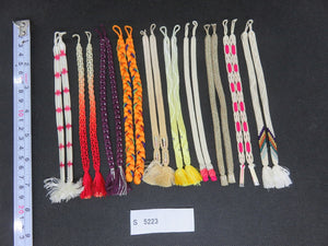 S#5223 Silk Haori Himo Flat Braid 10pcs Bundle Pack