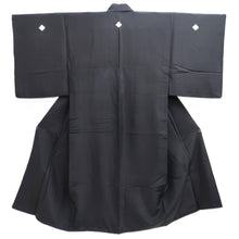 Load image into Gallery viewer, Men&#39;s Kimono Vintage(1950-1980) Black Montsuki Silk #10459A4
