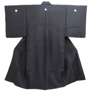 Men's Kimono Vintage(1950-1980) Black Montsuki Silk #10459A4