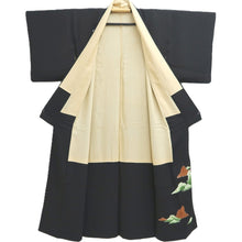 Load image into Gallery viewer, Tomesode Vintage(1950-1980) Black Bird Embroidery Silk #10401A1
