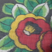 Load image into Gallery viewer, KK1471A2 Silk Kimono Fabric Vintage(1920-1950) Meisen Black 57.1x13.0in(145x33cm)
