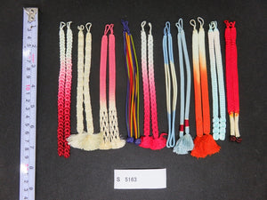 S#5163 Silk Haori Himo Flat Braid 10pcs Bundle Pack