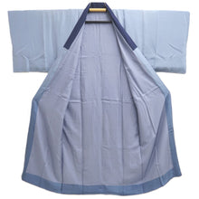 Load image into Gallery viewer, Men's Juban Blueish Gray Eagle Pine Tree Wave Silk #10870E4

