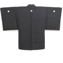 Load image into Gallery viewer, Men&#39;s Haori Vintage(1950-1980) Black Montsuki Eagle Silk #10281E4
