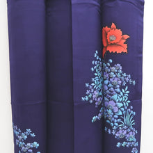 Load image into Gallery viewer, Kimono Dark Purple Flower Silk #10243E3

