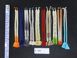S#5403 Silk Haori Himo Flat Braid 10pcs Bundle Pack