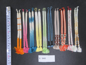 S#5443 Silk Haori Himo Flat Braid 10pcs Bundle Pack
