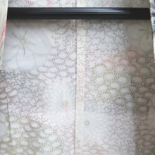 Load image into Gallery viewer, Haori Jacket Vintage(1920-1950) Gray Reddish Pink Meisen Chrysanthemum Silk #11040A3
