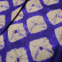 Load image into Gallery viewer, KK1461A1 Silk Kimono Fabric Vintage(Pre-1920) Shibori Purple 58.7x11.8in(149x30cm)
