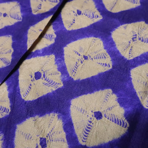 KK1461A1 Silk Kimono Fabric Vintage(Pre-1920) Shibori Purple 58.7x11.8in(149x30cm)
