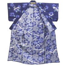 Load image into Gallery viewer, Yukata Navy Dragonfly Cotton #10744D3
