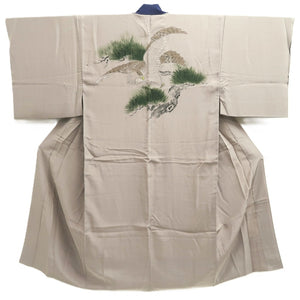 Men's Juban Vintage(1950-1980) Beige Eagle Silk #10291E4