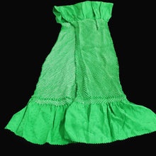 Load image into Gallery viewer, Silk Japanese Obiage Shibori Green 49.6x5.9in(126x15cm) A#10051

