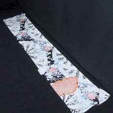 Load image into Gallery viewer, KK1416B8 Silk Kimono Fabric Vintage(1950-1980) Peony Black 67.3x14.2in(171x36cm)
