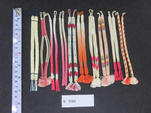 S#5183 Silk Haori Himo Flat Braid 10pcs Bundle Pack