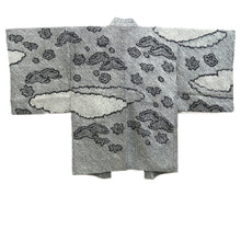 Load image into Gallery viewer, Haori Jacket Black Full Shibori Pine Tree Silk #10709D2
