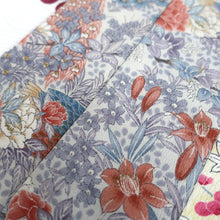 Load image into Gallery viewer, CC1001C1 Silk 8pcs Bundle Kimono Fabric Flower White Green 55.1x5.9in(140x15cm)
