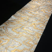 Load image into Gallery viewer, BB10101AG Silk Obi Fabric Vintage(1950-1980) Abstract art Gold 92.5x11.0in(235x28cm)
