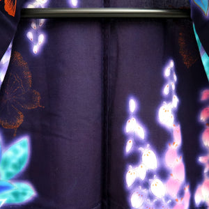 Yukata Navy Butterfly Cotton #10343F3