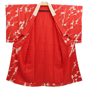 Juban Vintage(1950-1980) Red Plum blossom Silk #10502B1