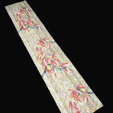 Load image into Gallery viewer, KK1472A2 Silk Kimono Fabric Vintage(1950-1980) Meisen Bamboo Gray 71.3x12.2in(181x31cm)
