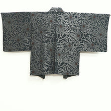 Load image into Gallery viewer, Haori Jacket Vintage(1950-1980) Black Silver Rangiku Silk #10183D5
