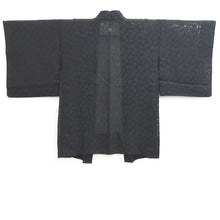 Load image into Gallery viewer, Haori Jacket Vintage(1950-1980) Black Sheer Botanical Silk #10890E4
