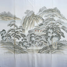 Load image into Gallery viewer, Men's Juban Blueish Gray Landscape Silk #10660C5
