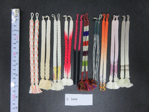 S#5444 Silk Haori Himo Flat Braid 10pcs Bundle Pack