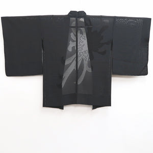 Haori Jacket Vintage(1950-1980) Black See-Through Rangiku Silk #10228E2
