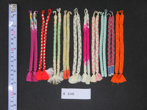 S#5145 Silk Haori Himo Flat Braid 10pcs Bundle Pack