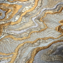 Load image into Gallery viewer, BB10101AG Silk Obi Fabric Vintage(1950-1980) Abstract art Gold 92.5x11.0in(235x28cm)
