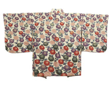 Load image into Gallery viewer, Haori Jacket Vintage(1920-1950) Cream white Chrysanthemum Silk #10619C3
